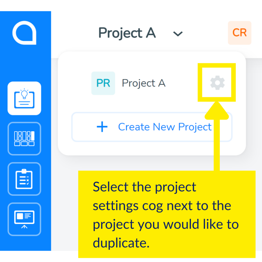 Latest updates: Click the projects settings cog in SimVenture Validate next to the project you would like to duplicate