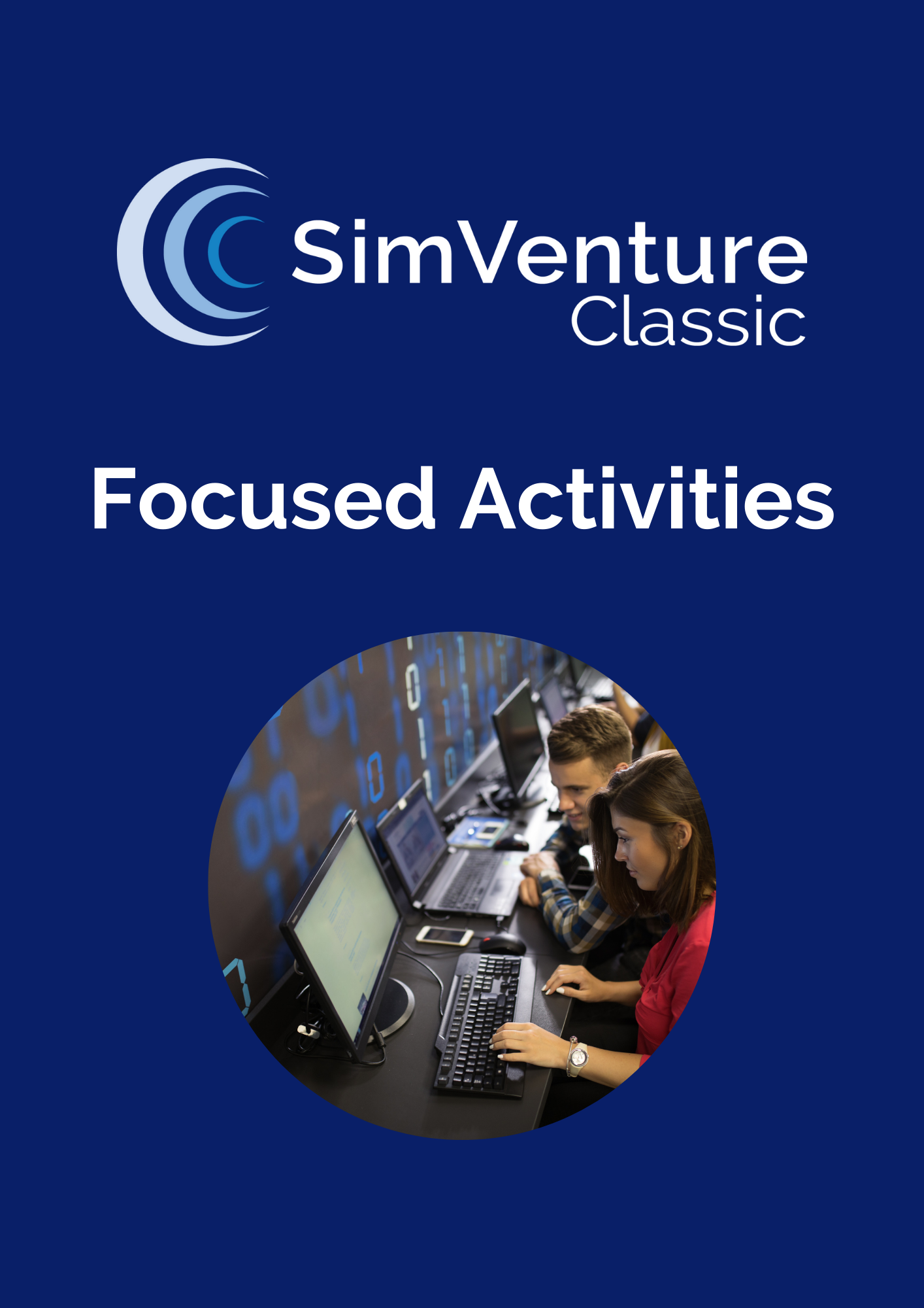 image of students working on focused activities using SimVenture Classic