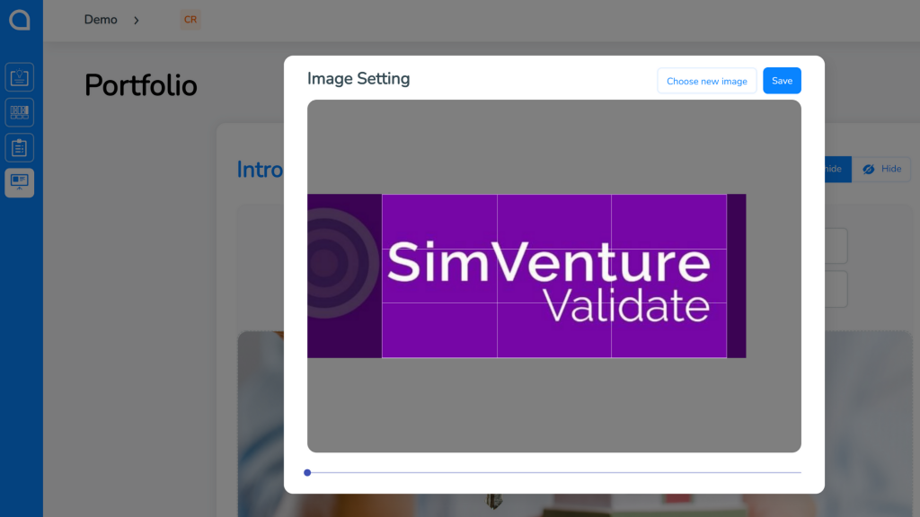 You can now crop and resize images you upload to our online business model generation platform, SimVenture Validate.