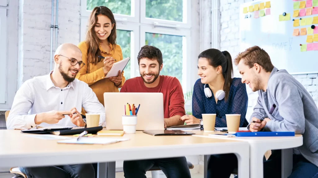 Startup entrepreneurs validating their business idea with confidence.