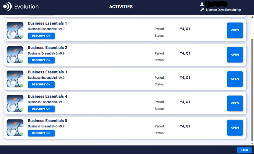 Business Essentials in the online business simulation, Evolution. These guided activities make the process of learning how to use the software even easier for learners.
